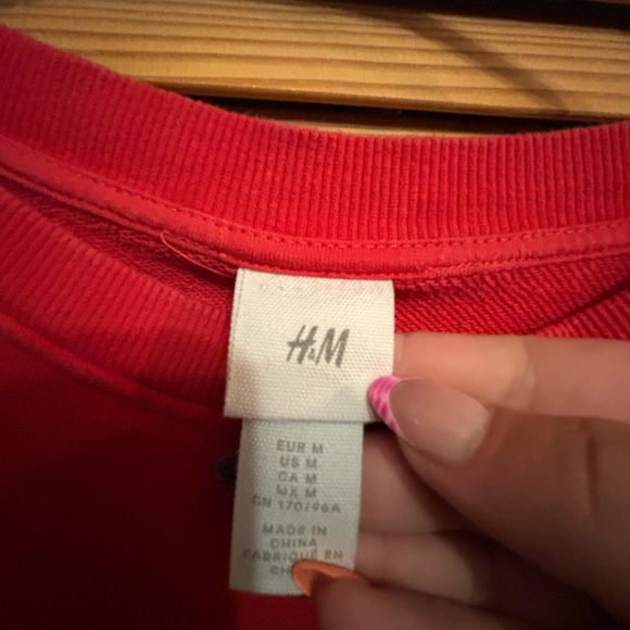 H&M Vibrant Red Sweatshirt - Picture 2 of 2